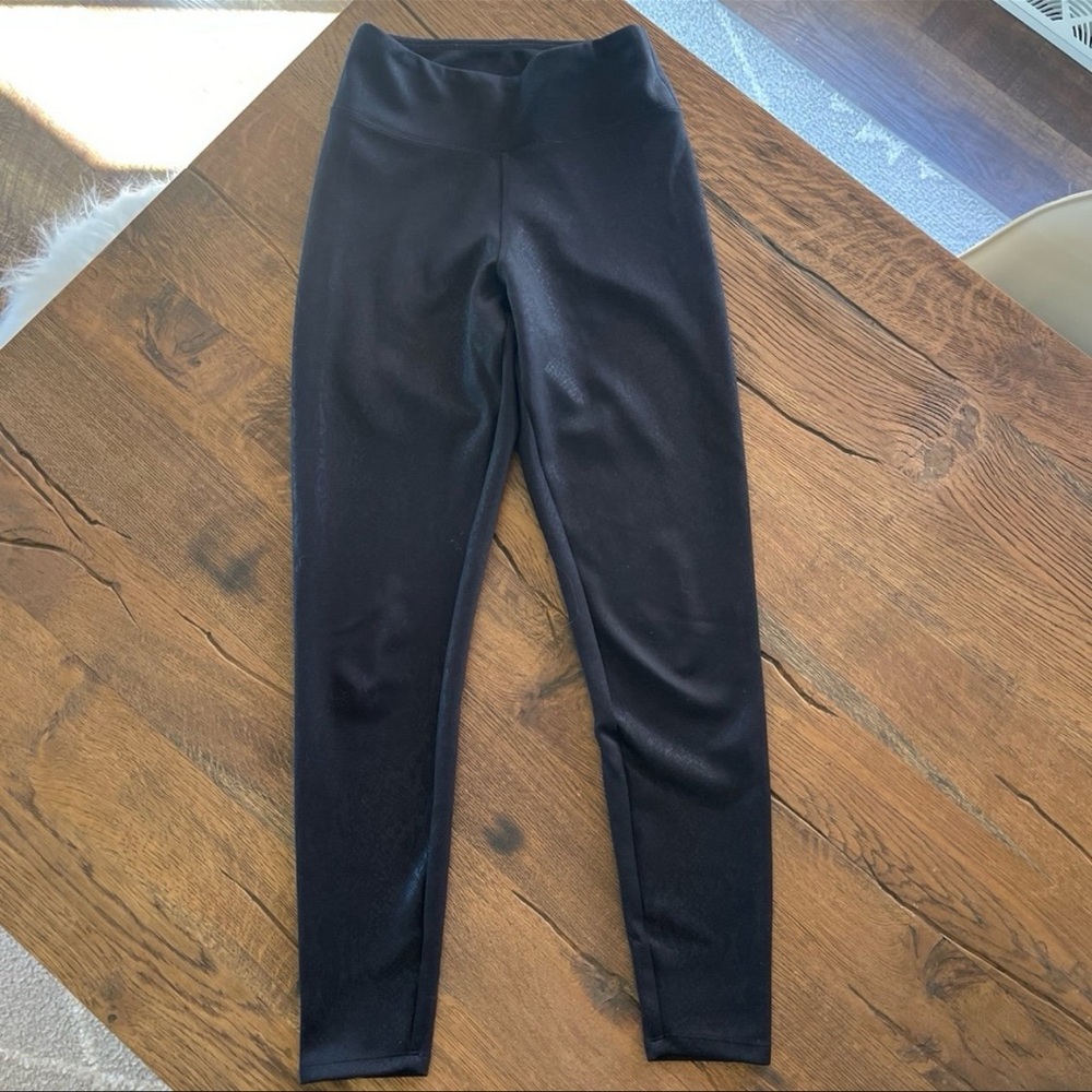 Black snake skin leggings